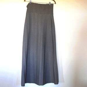 Gray Pleated A-Line Maxi Skirt